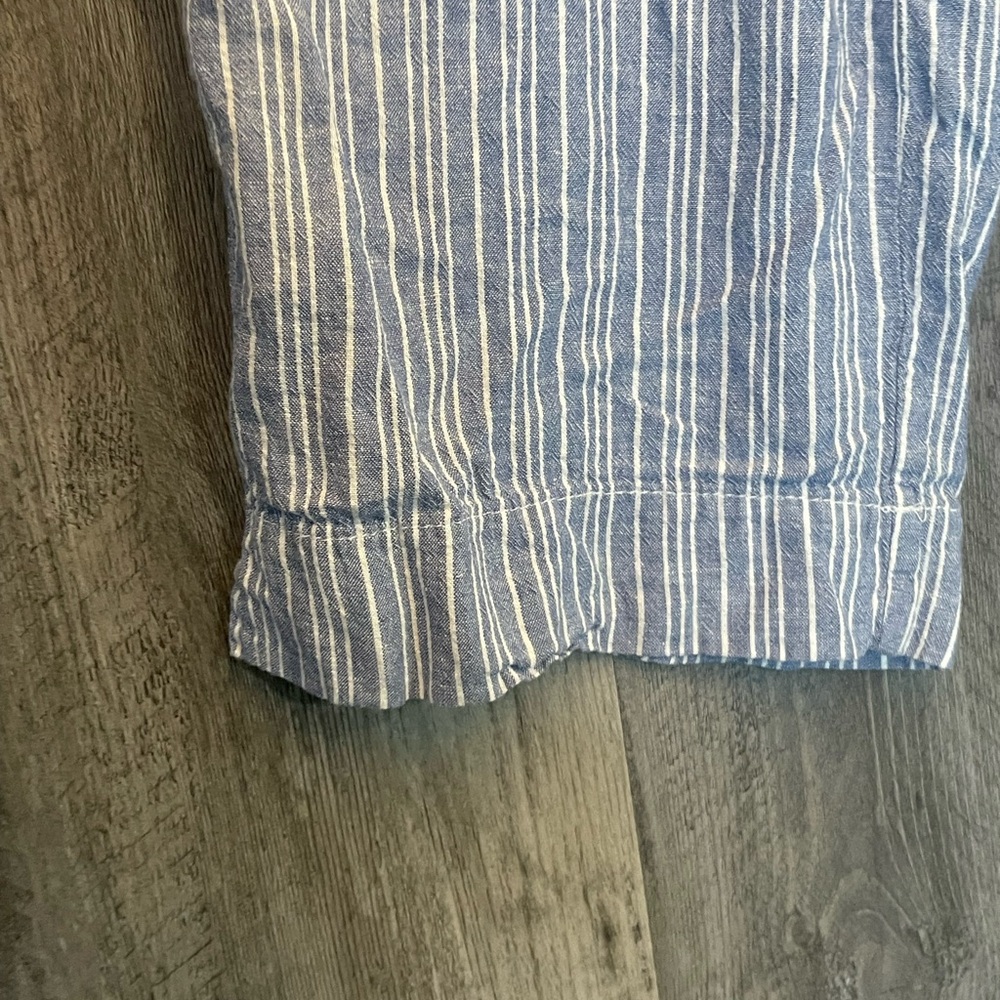 Striped Blue Capris - Picture 3 of 9